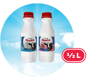 Botellas de yogurt de medio litro